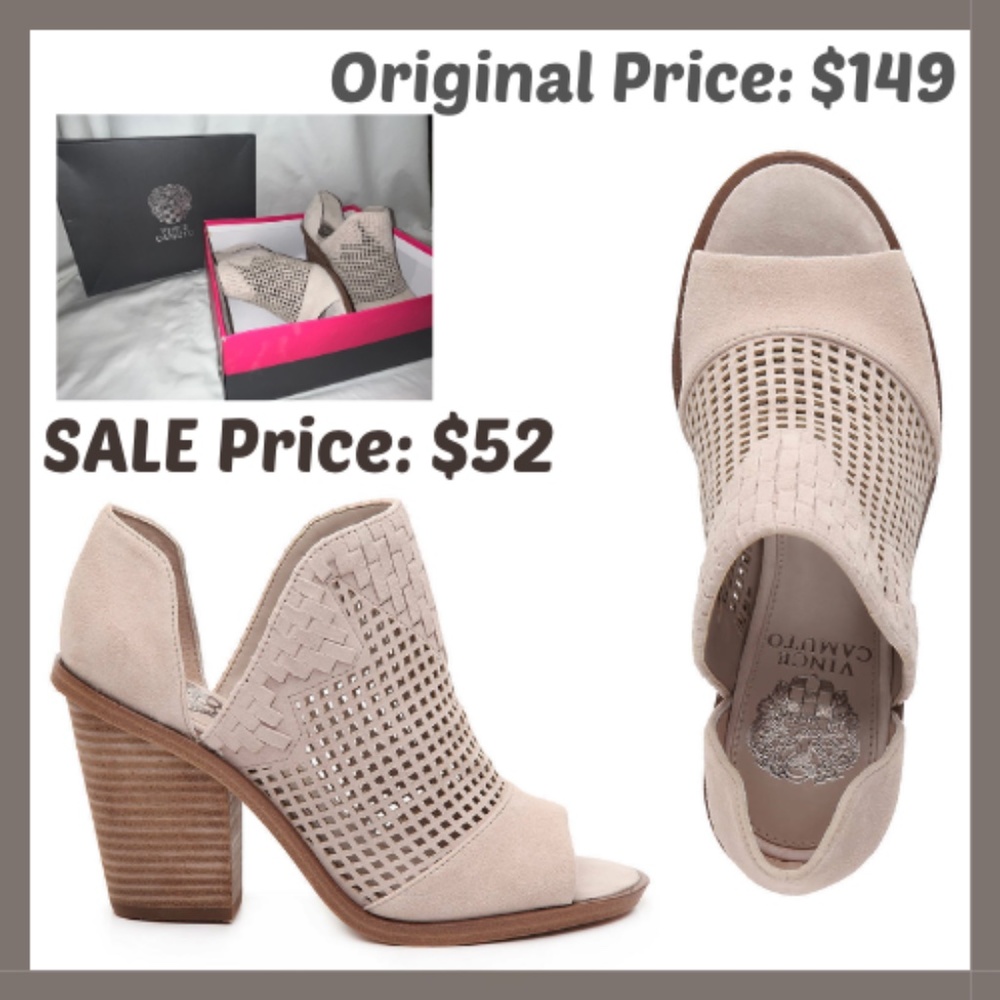 Tipsy Taupe Suede Booties (Vince Camuto) - Picture 2 of 2